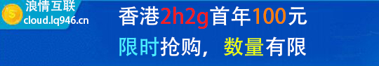 浪情互联香港2h2g首年100元